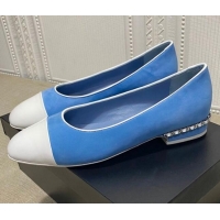 Low Price Chanel Suede Chain Ballerinas Pastel 042704 Blue 2021