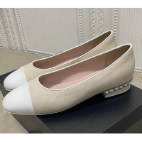 Classic Practical Chanel Suede Chain Ballerinas Pastel 042704 Gray 2021