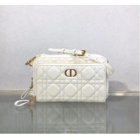 Promotional DIOR CARO DOUBLE POUCH Supple Cannage Calfskin S5037U White