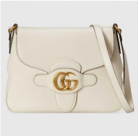 Luxury Discount Gucci Small messenger bag with Double G 648934 White