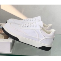 Comfortable Chanel Canvas Sneakers G37488 White 2021