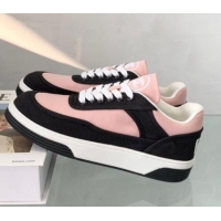 Luxurious Chanel Canvas Sneakers G37488 Pink/Black 2021