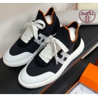 Trendy Design Hermes Crew Knit Sneakers 033069 Black 2021