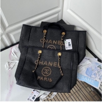 Super Quality Chanel Large Weave Shopping Bag A66941 Black