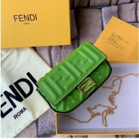 Promotional FENDI NANO BAGUETTE CHARM nappa leather 7AR844 Green