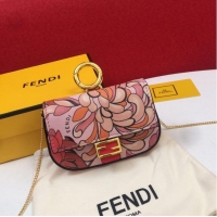 Best Price FENDI NANO BAGUETTE CHARM Nappa Original Leather Bag 7AR844 Flower