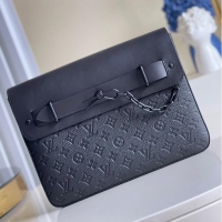 Top Quality Louis Vuitton Monogram Eclipse POCHETTE Steamer M80140 Black