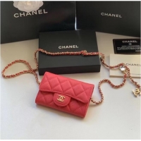 Best Price Chanel Original Grained Calfskin Pocket 81081 Red