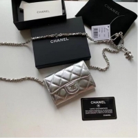 Popular Style Chanel Original Grained Calfskin Pocket 81081 Silver