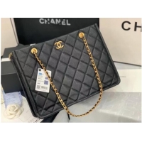 Best Product Chanel Original Leather Shopping Bag AS2360 Black