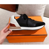 Luxury Cheap Hermes Patchwork Sneakers 042841 Black