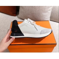 Top Quality Hermes Patchwork Sneakers 042841 White