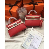 Best Product Hermes Kelly 19cm Shoulder Bags Epsom Leather KL19 rose