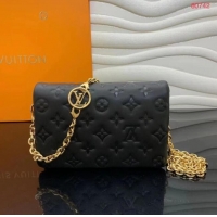 Pretty Style Louis Vuitton Monogram Empreinte POCHETTE COUSSIN M80742 Black