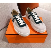 Best Price Hermes Boomerang Calfskin Sneakers 042854 Grey 2021