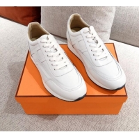 New Style Hermes Chris Calfskin Sneakers 042860 White 2021