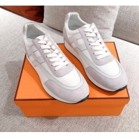 Perfect Hermes Chris Calfskin Sneakers 042860 Grey 2021