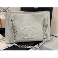 Well Crafted Chanel Original Leather Shopping Bag AS8473 White