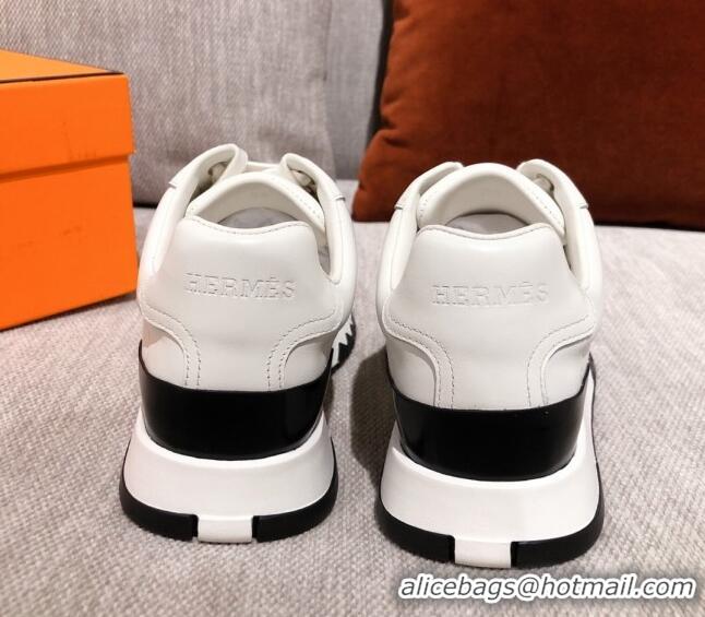 Unique Style Hermes Trail Calfskin Sneakers 051084 White 2021