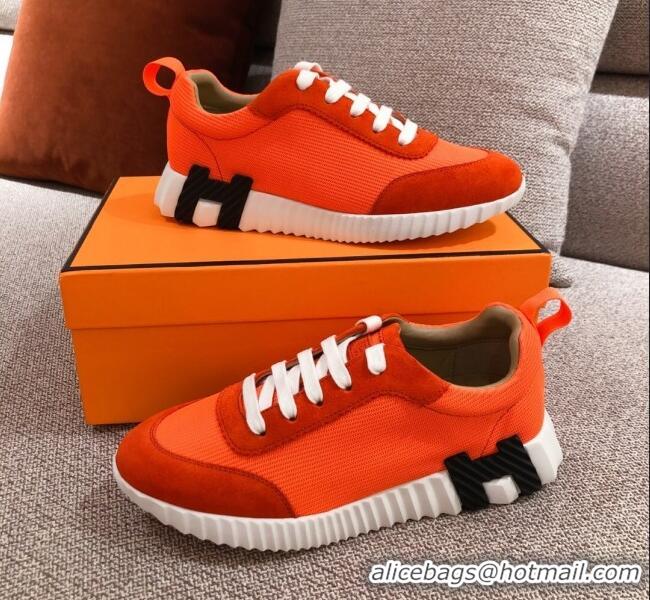 Best Price Hermes Bouncing Suede Sneakers 051093 Orange 2021 