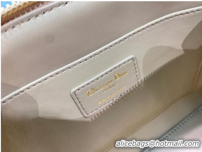 Good Product DIOR CARO BEAUTY POUCH Cannage Lambskin S5047 Beige