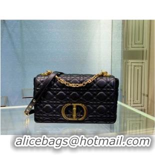 Well Crafted MEDIUM DIOR CARO BAG Soft Cannage Calfskin M9242 black