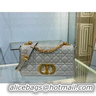 Famous Brand MEDIUM DIOR CARO BAG Soft Cannage Calfskin M9242 Grey