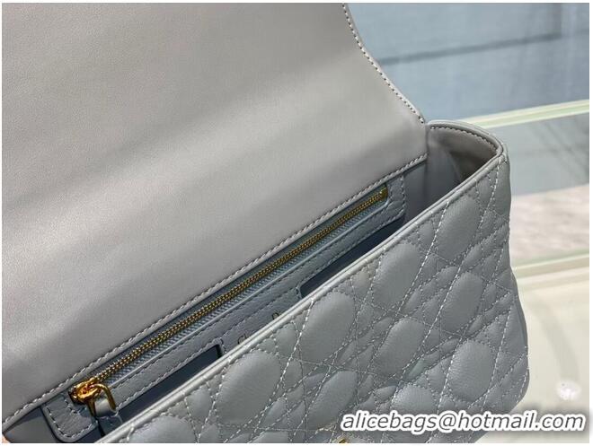 Famous Brand MEDIUM DIOR CARO BAG Soft Cannage Calfskin M9242 Grey