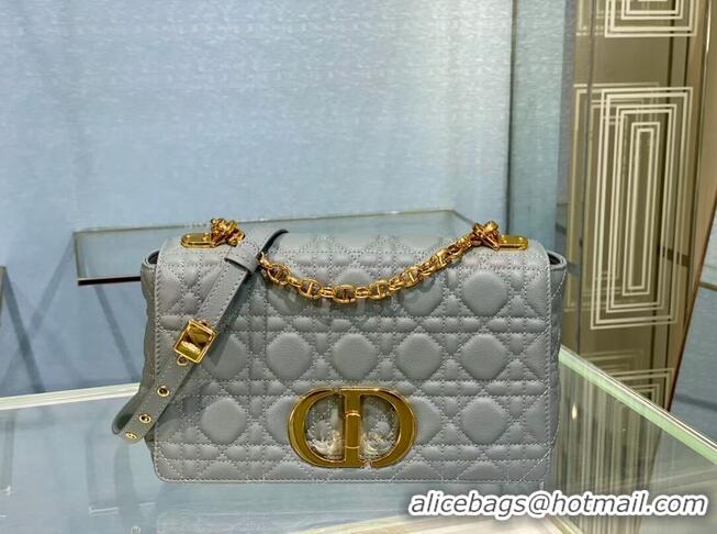 Famous Brand MEDIUM DIOR CARO BAG Soft Cannage Calfskin M9242 Grey