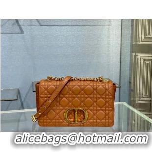 Top Grade MEDIUM DIOR CARO BAG Soft Cannage Calfskin M9242 Brown