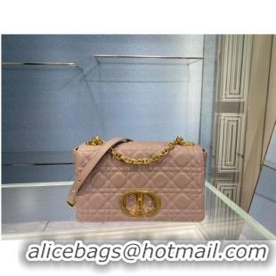 Super Quality MEDIUM DIOR CARO BAG Soft Cannage Calfskin M9242 Pink