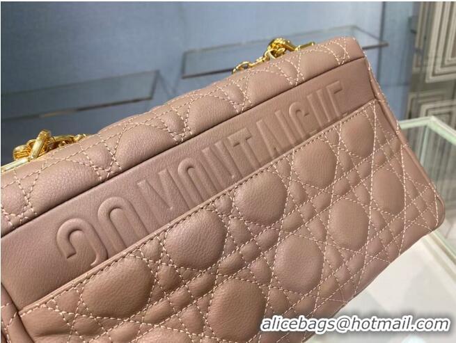 Super Quality MEDIUM DIOR CARO BAG Soft Cannage Calfskin M9242 Pink