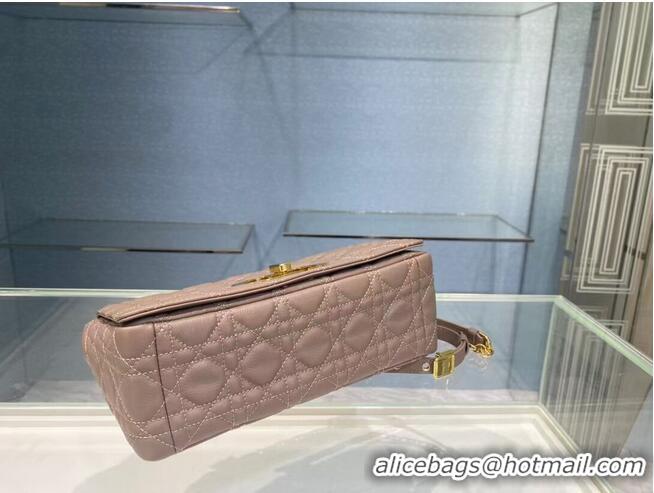 Super Quality MEDIUM DIOR CARO BAG Soft Cannage Calfskin M9242 Pink