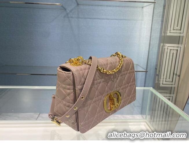 Super Quality MEDIUM DIOR CARO BAG Soft Cannage Calfskin M9242 Pink