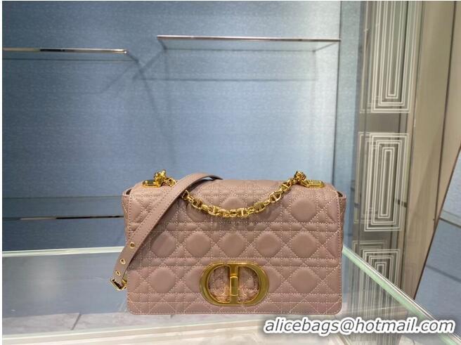 Super Quality MEDIUM DIOR CARO BAG Soft Cannage Calfskin M9242 Pink