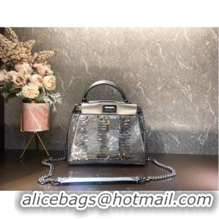 Good Product FENDI Mini-bag from the Chinese New Year Limited Capsule Collection Code: 8BN309A Silver