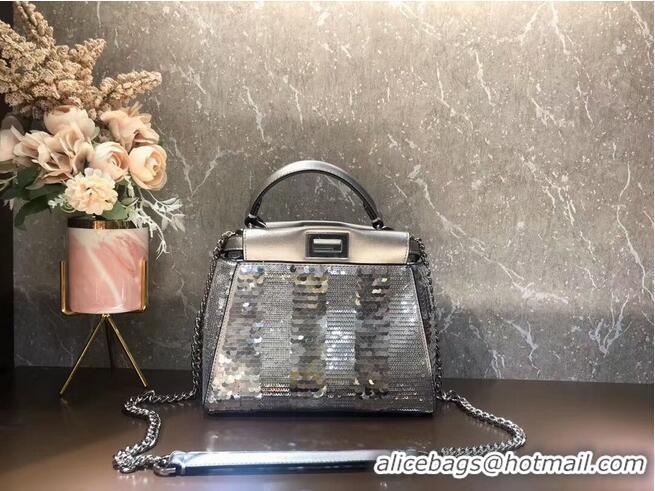 Good Product FENDI Mini-bag from the Chinese New Year Limited Capsule Collection Code: 8BN309A Silver