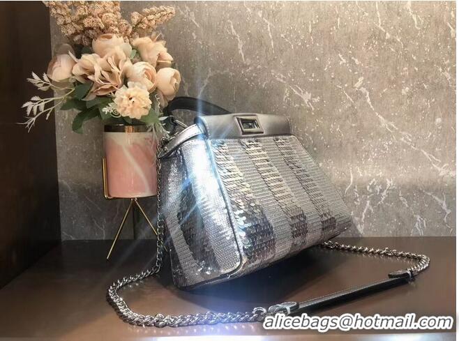 Good Product FENDI Mini-bag from the Chinese New Year Limited Capsule Collection Code: 8BN309A Silver