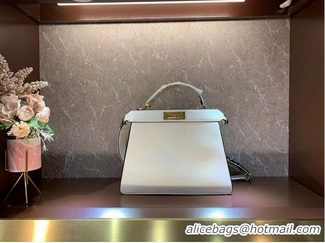 Good Product FENDI PEEKABOO ISEEU MEDIUM leather bag F1392 White