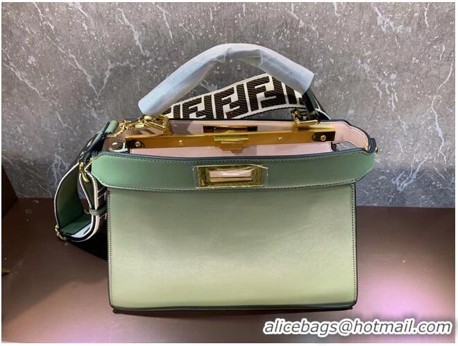 Affordable Price FENDI PEEKABOO ISEEU MEDIUM Green Leather Bag 8BN321A6