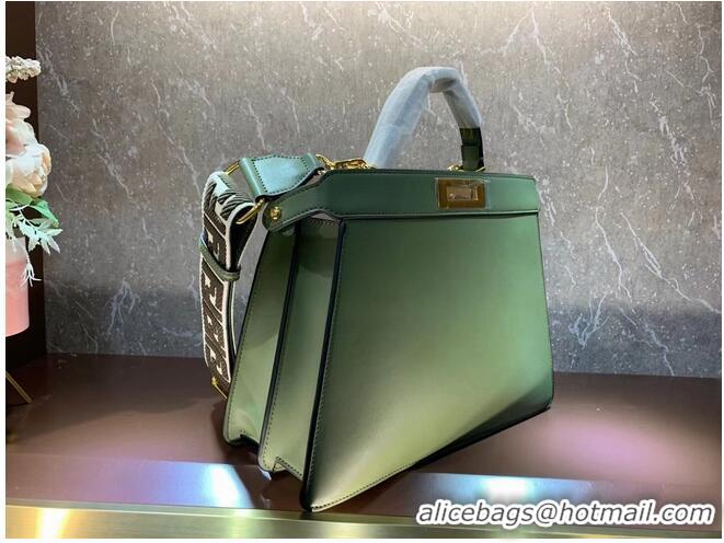 Affordable Price FENDI PEEKABOO ISEEU MEDIUM Green Leather Bag 8BN321A6