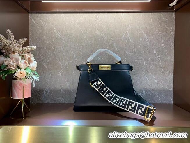 Top Quality FENDI PEEKABOO ISEEU MEDIUM leather bag 8BN321A6 Black