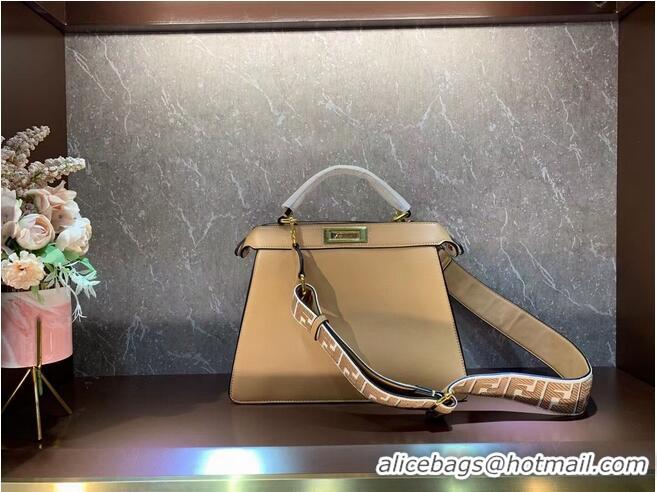 Top Quality FENDI PEEKABOO ISEEU MEDIUM leather bag 8BN321A6 Apricot