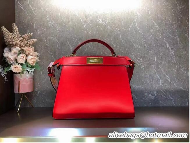 Top Grade FENDI PEEKABOO ISEEU MEDIUM leather bag 8BN321A6 Red