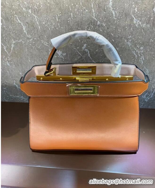 Top Quality FENDI PEEKABOO ISEEU MEDIUM leather bag 8BN321A6 Brown