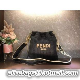 Reasonable Price FENDI PACK SMALL POUCH Braided straw small-bag F1529 Black