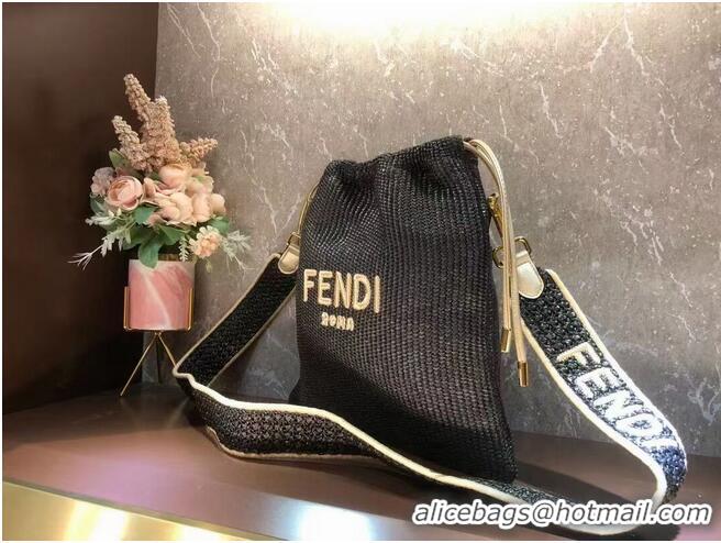 Reasonable Price FENDI PACK SMALL POUCH Braided straw small-bag F1529 Black