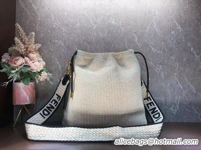 Super Quality FENDI PACK SMALL POUCH Braided straw small-bag F1529 Beige