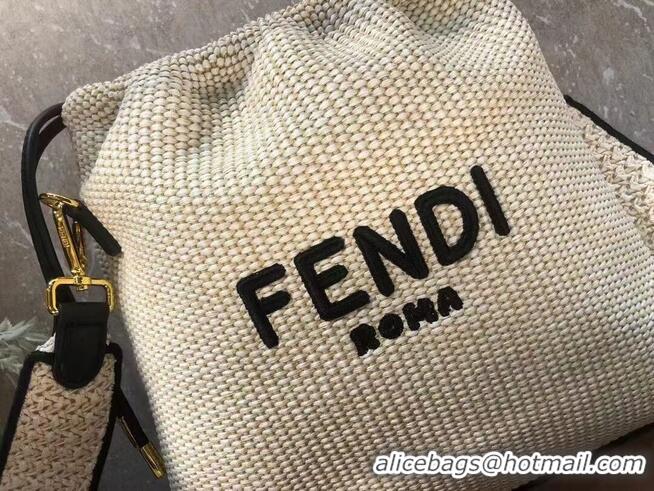 Super Quality FENDI PACK SMALL POUCH Braided straw small-bag F1529 Beige