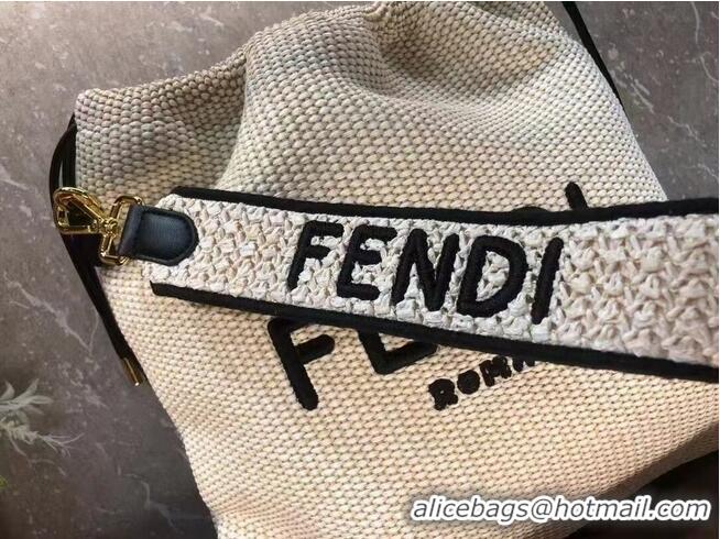 Promotional FENDI PACK SMALL POUCH Braided straw Large-bag F1529 Beige